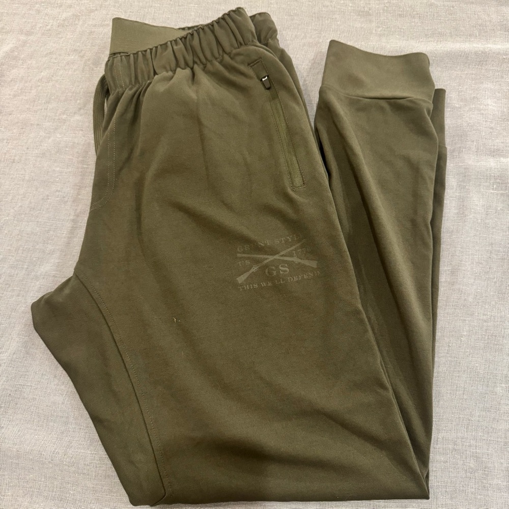 Grunt Style Olive Green Men's Joggers Size L Gorpcore Athleticwear